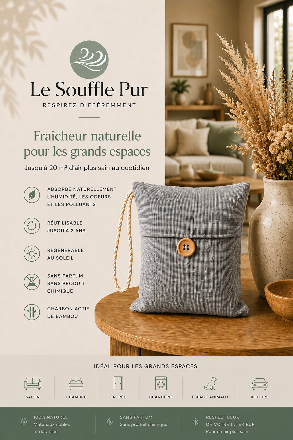 Grand espace – jusqu’à 20m²